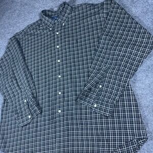 Polo Ralph Lauren Blake Shirt Mens XXL Black White Grid Button Up